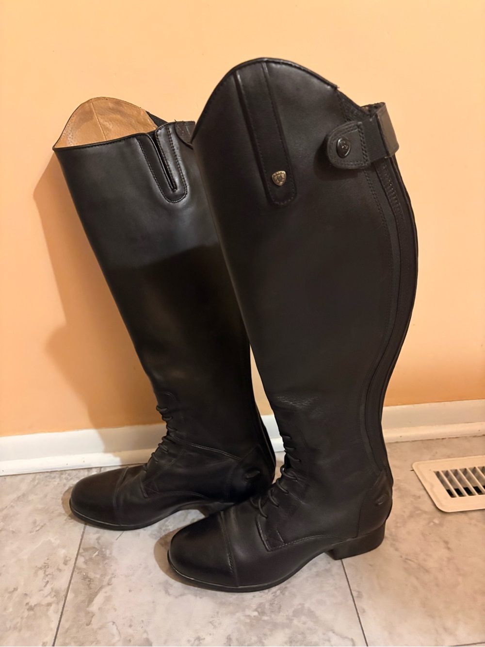 Ariat Heritage Contour II Field Zip Tall Riding Boots in Black - Picture 8 of 16